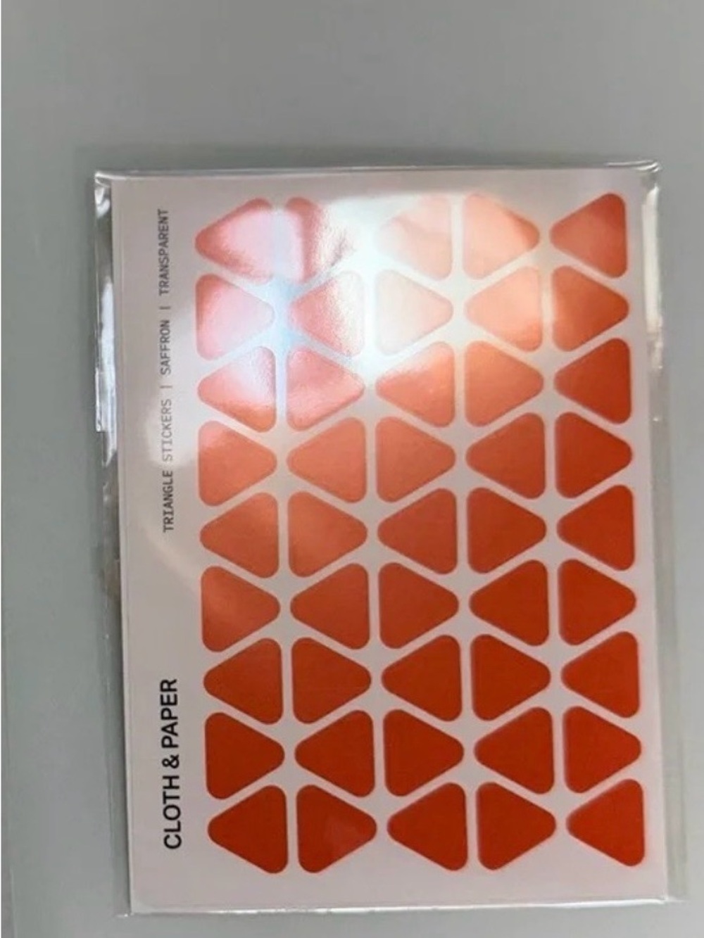 Cloth & Paper Orange Triangle Stickers - 45 stickers